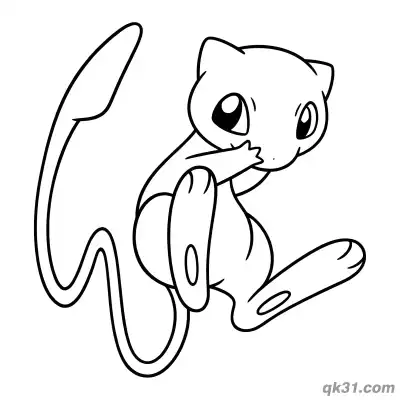 Free printable Side Profile Regular Mewtwo Coloring Page coloring page