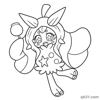 Free printable Ogerpon Energetic Jumping Coloring Page coloring page