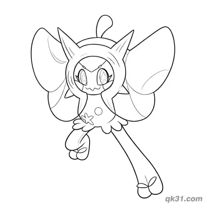 Free printable Ogerpon Flying Jump Coloring Page coloring page