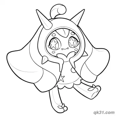 Free printable Ogerpon Playful Running Coloring Page coloring page