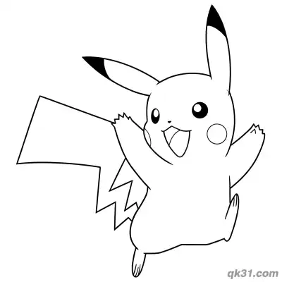 Free printable Cheering Pikachu Pokémon Coloring Pages Printable coloring page