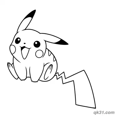 Free printable Cute Pikachu Coloring Pages Printable PDF coloring page