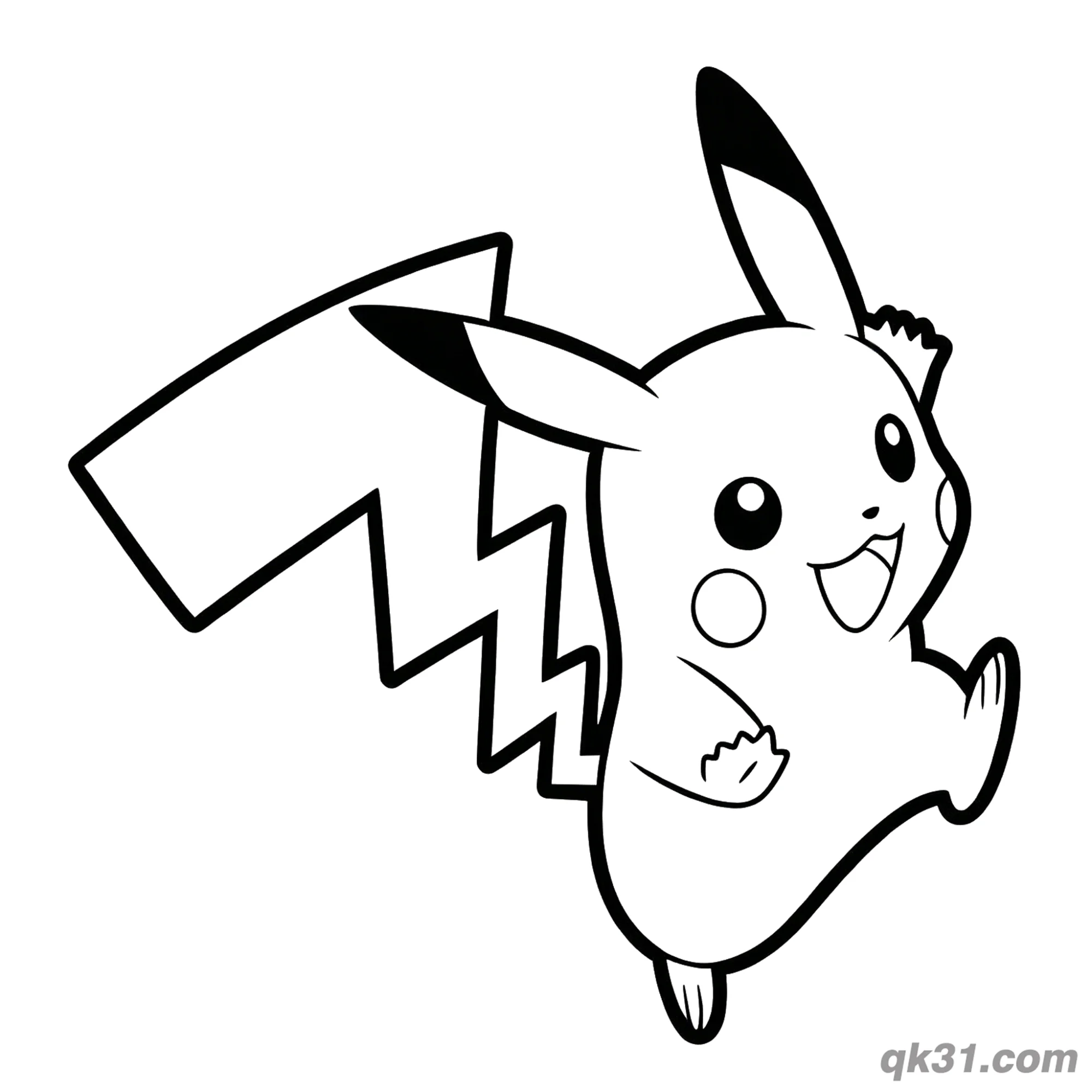 Playful Pikachu Coloring Pages Printable PDF – Free Printable Coloring Page for Kids and Adults