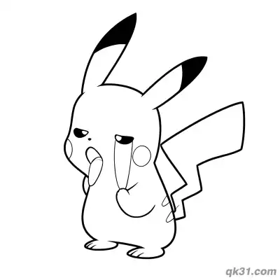 Free printable Sleepy Yawning Pikachu Coloring Page Printable coloring page