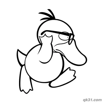 Free printable Sunglasses Wearing Psyduck Coloring Page coloring page