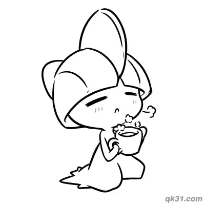 Free printable Ralts Drinking Hot Drink Coloring Page coloring page