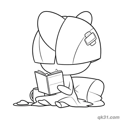 Free printable Ralts Reading Book Coloring Page coloring page