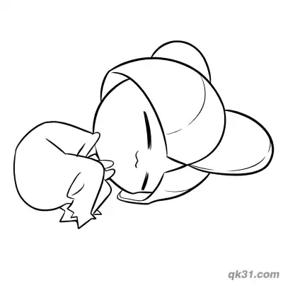 Free printable Resting Lying Down Ralts Coloring Page coloring page
