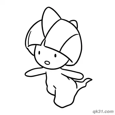 Free printable Surprised Flying Ralts Coloring Page coloring page