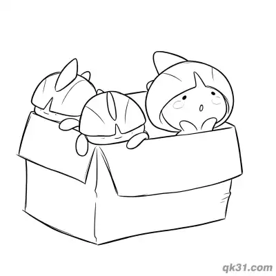 Free printable Three Ralts in Box Coloring Page coloring page