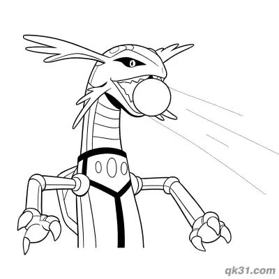 Free printable Rayquaza Charging Energy Ball Attack Coloring Page coloring page