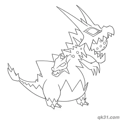 Free printable Regidrago Full Body Standing Coloring Page coloring page