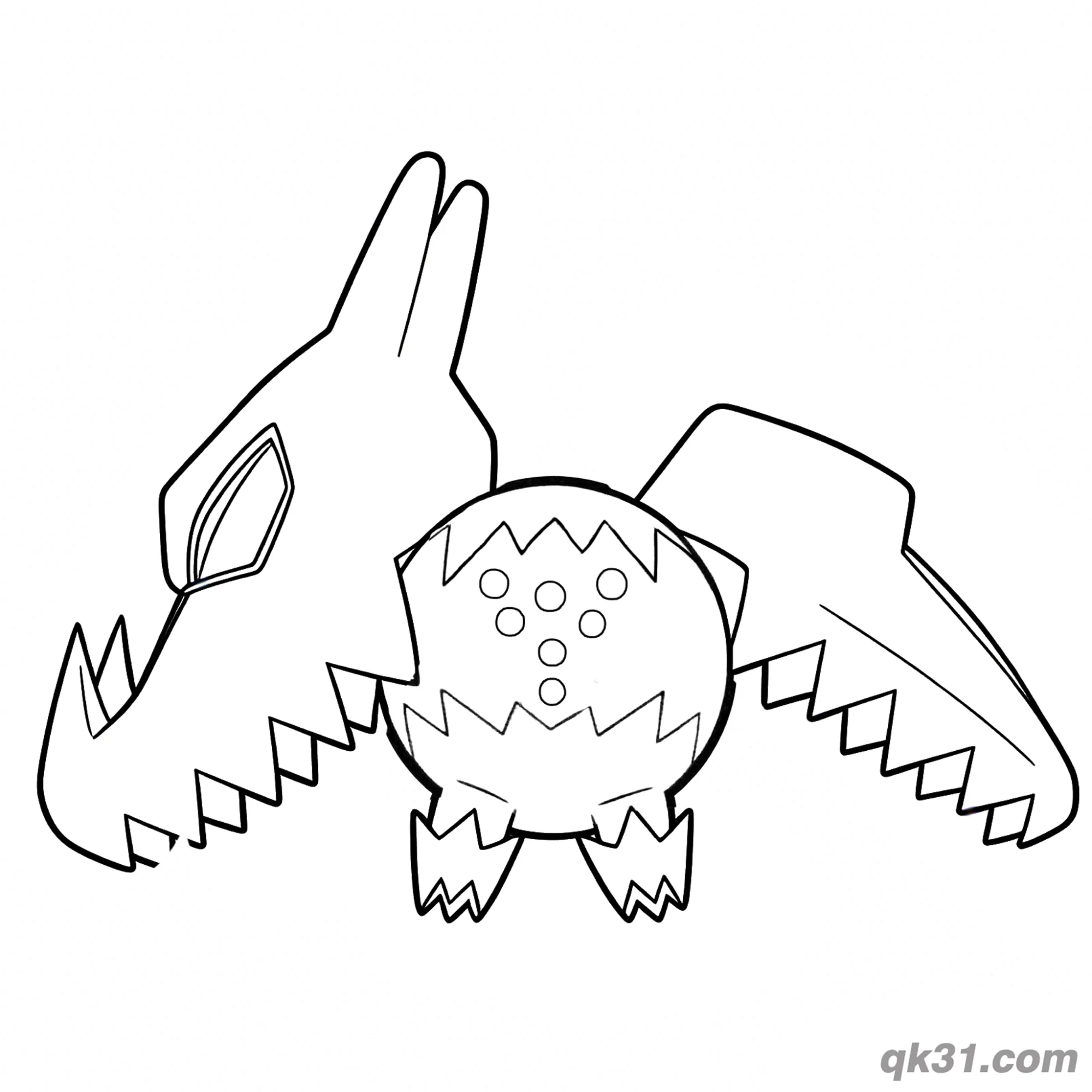 Regidrago Head Close Up Coloring Page – Free Printable Coloring Page for Kids and Adults