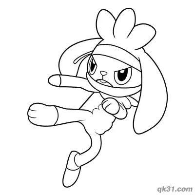 Free printable Raboot Kicking Action Coloring Page coloring page
