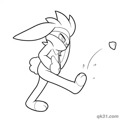 Free printable Raboot Kicking Object Coloring Page coloring page