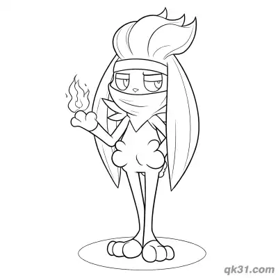 Free printable Raboot Summoning Fire Coloring Page coloring page