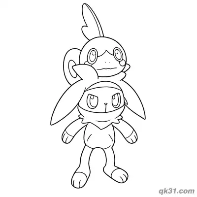 Free printable Sobble on Raboot Head Coloring Page coloring page