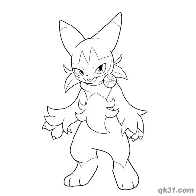 Free printable Floragato Cool Attitude Standing Coloring Page coloring page