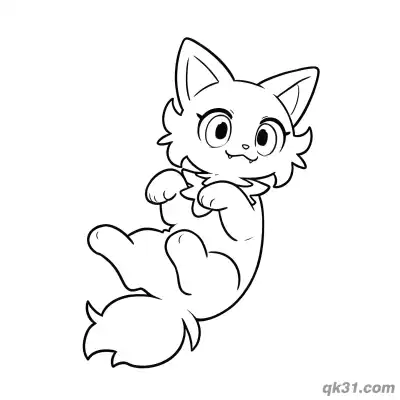 Free printable Sprigatito Back Lying Belly Up Coloring Page coloring page