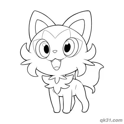 Free printable Sprigatito Cute Blinking Stand Coloring Page coloring page