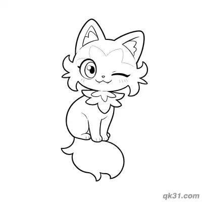 Free printable Sprigatito Playful Wink Coloring Page coloring page