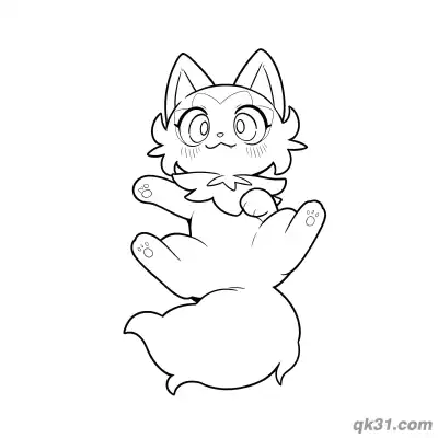 Free printable Sprigatito Showing Paw Pads Coloring Page coloring page