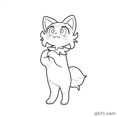 Free printable Sprigatito Shy Standing Cute Coloring Page coloring page