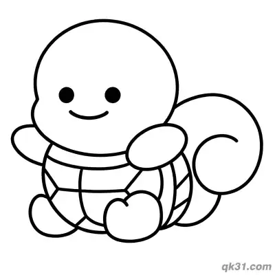 Free printable Adorable Squirtle Coloring Picture coloring page