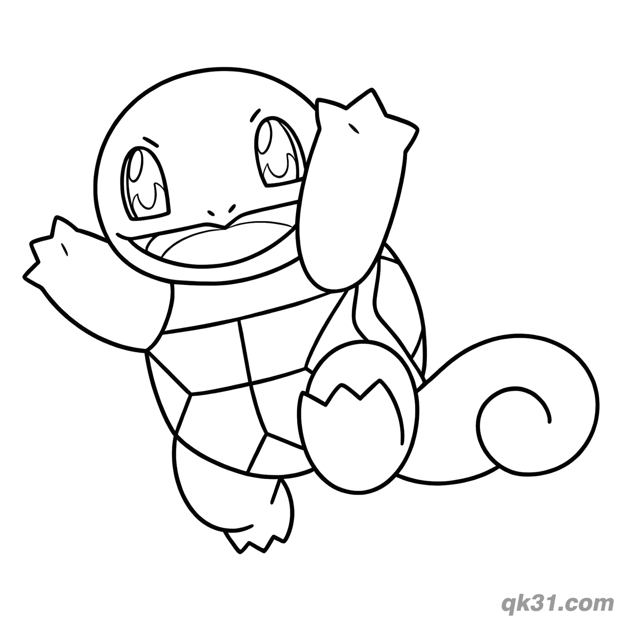 Complete Squirtle Coloring Book – Free Printable Coloring Page for Kids and Adults