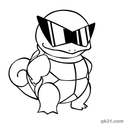 Free printable Downloadable Squirtle Coloring Page PDF coloring page