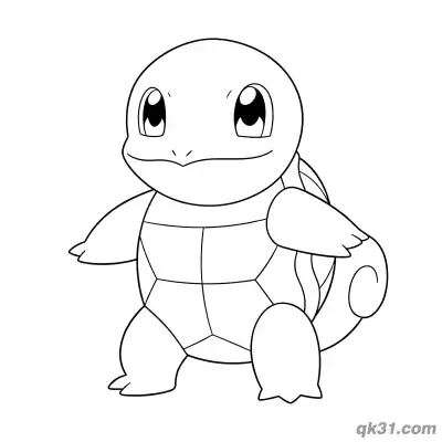 Free printable Pokemon Squirtle Coloring Pages PDF coloring page