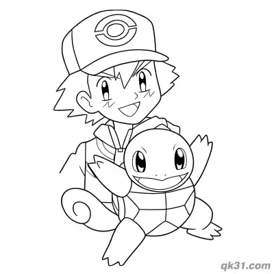 Free printable Squirtle Coloring Book Page coloring page