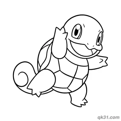 Free printable Squirtle Coloring Page Easy coloring page