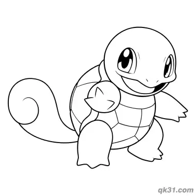 Free printable Squirtle Coloring Page PDF coloring page