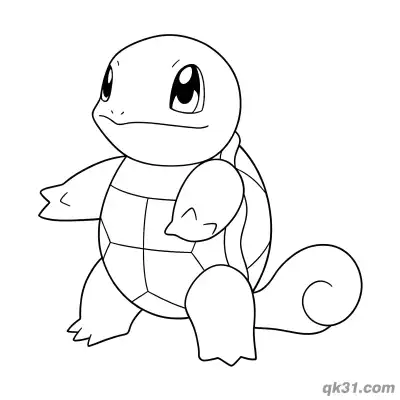 Free printable Vivid Squirtle Coloring Picture coloring page