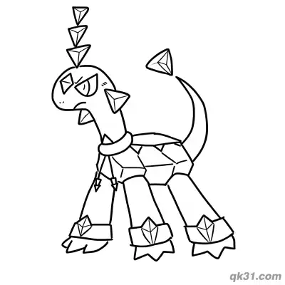 Free printable Terapagos Stellar Form EX Version Coloring Page coloring page