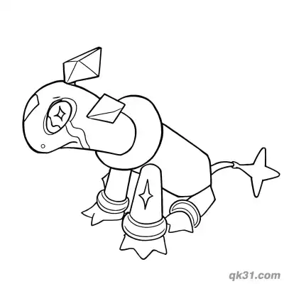 Free printable Terapagos Stellar Form Coloring Page with Example coloring page