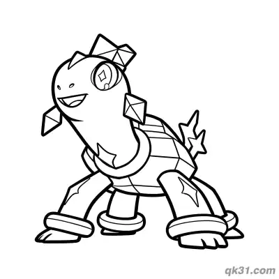 Free printable Terapagos Stellar Form Pokémon Art Coloring Page coloring page