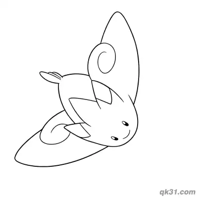 Free printable Playful Togekiss Spiral Wing Flip Coloring Page coloring page
