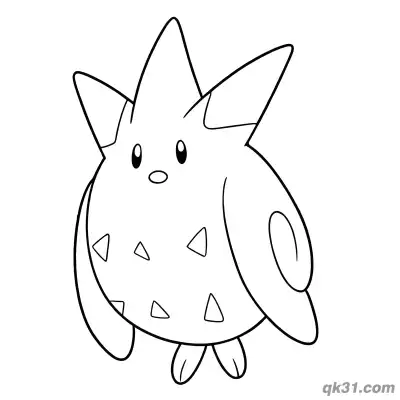 Free printable Standing Togekiss Coloring Page coloring page