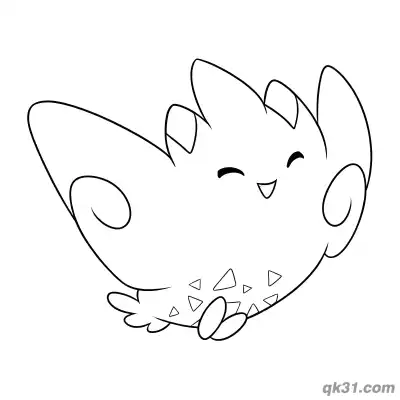 Free printable Winking Togekiss Cute Pose Coloring Page coloring page