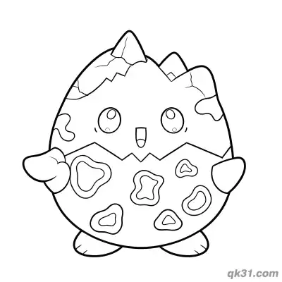 Free printable Togepi Unique Pattern Coloring Page coloring page