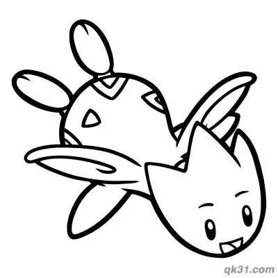 Chibi Togetic Coloring Page