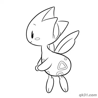 Gentle Standing Togetic Coloring Page