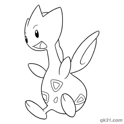 Jumping Playful Togetic Coloring Page