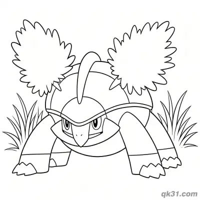 Free printable Side Profile Tree Back Torterra Coloring Page coloring page