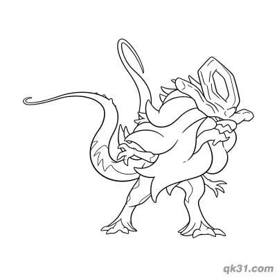 Free printable Walking Wake Roaring Pose Coloring Page coloring page