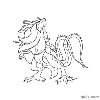 Free printable Walking Wake Standing Majestic Coloring Page coloring page