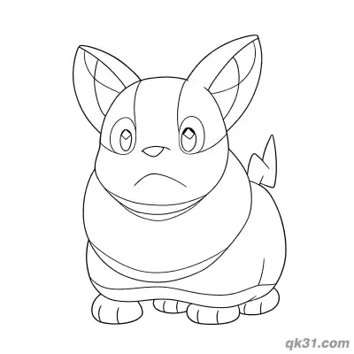 Free printable Serious Cute Yamper Coloring Page coloring page