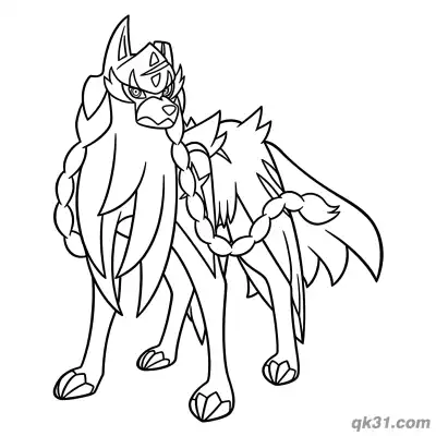 Free printable Zacian Crowned Sword Standing Majestic Coloring Page coloring page